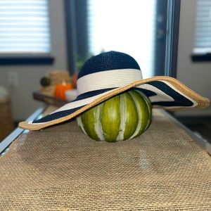 BCBGMAXAZRIA striped hat